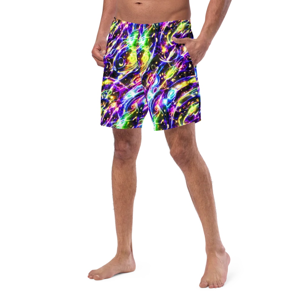 Prismatic Storm on Swim Trunks — Left Front