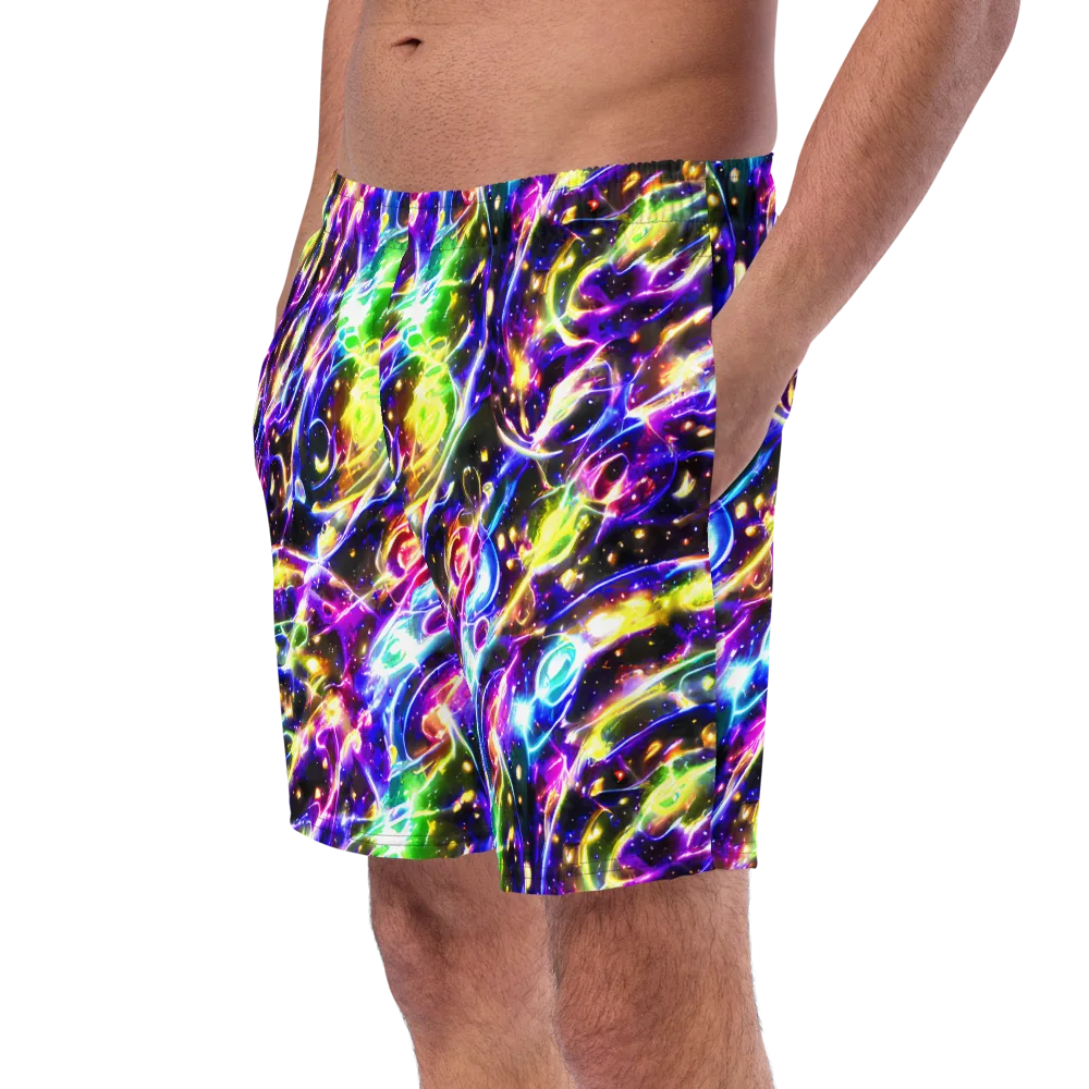Prismatic Storm on Swim Trunks — Left Front