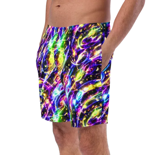 Prismatic Storm on a Swim Trunks