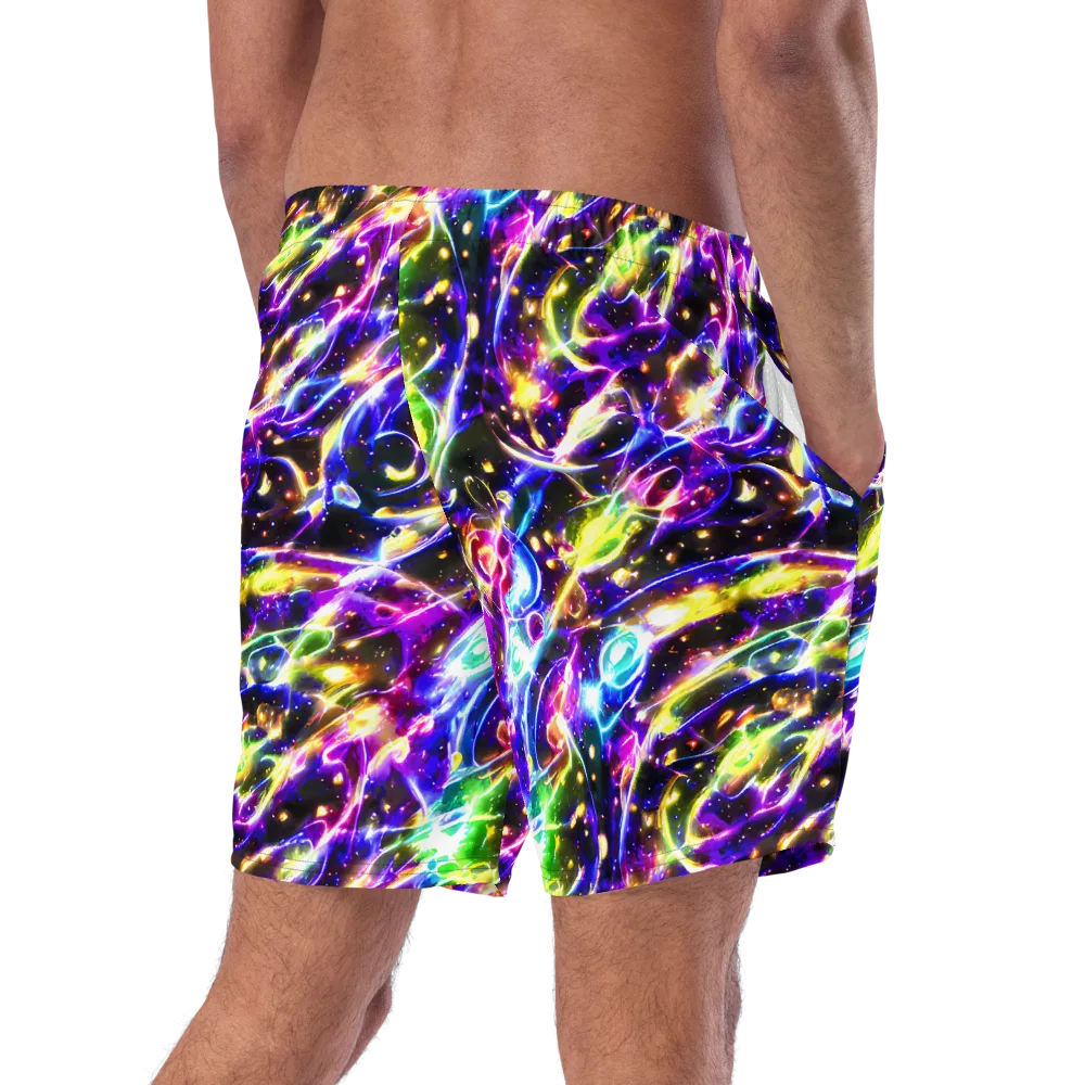 Prismatic Storm on Swim Trunks — Right Back