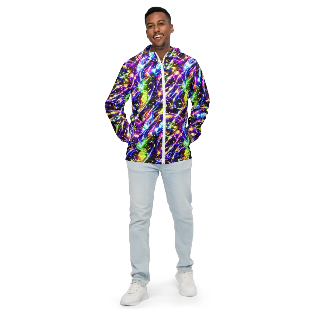 Prismatic Storm on Men's Windbreaker — Front
