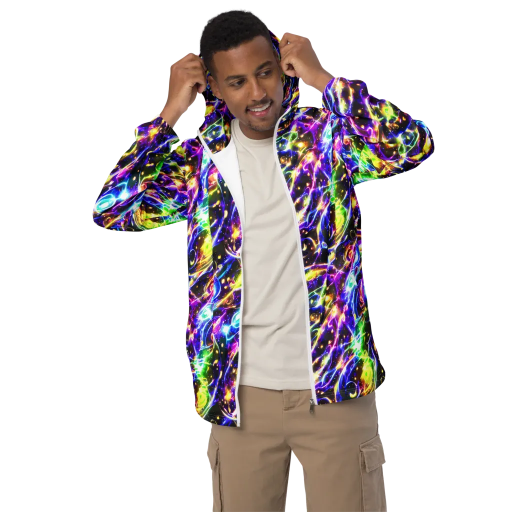 Prismatic Storm on Men's Windbreaker — Front