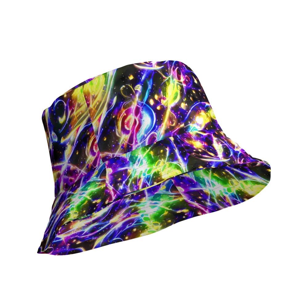 Prismatic Storm on Reversible Bucket Hat — Product details Outside