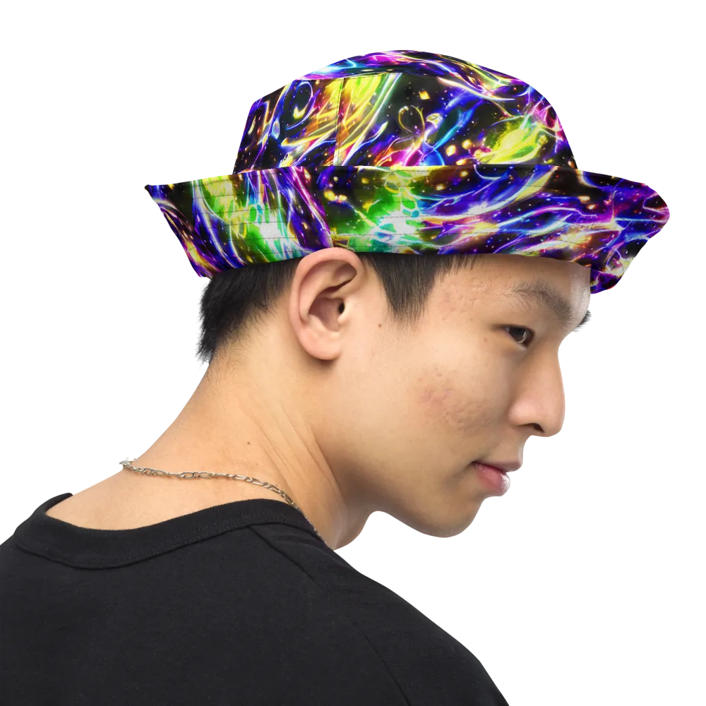 Prismatic Storm on Reversible Bucket Hat — Right Outside