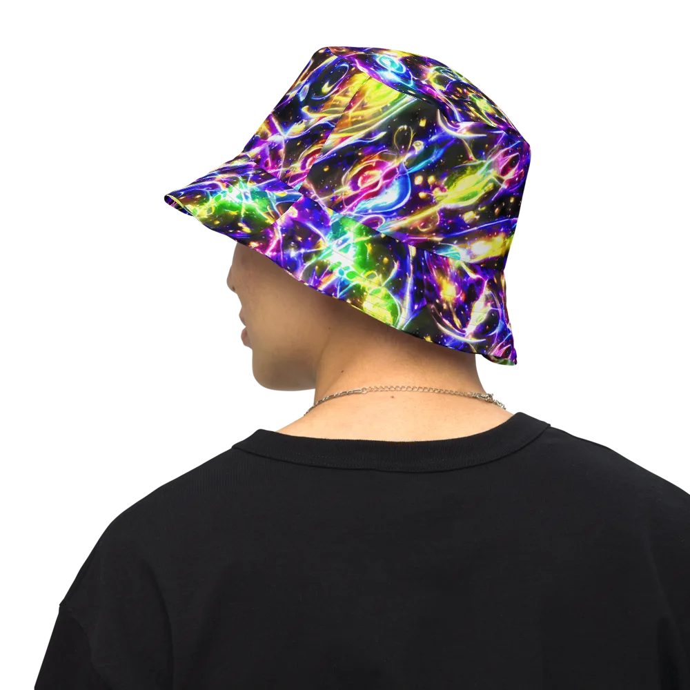 Prismatic Storm on Reversible Bucket Hat — Back Inside