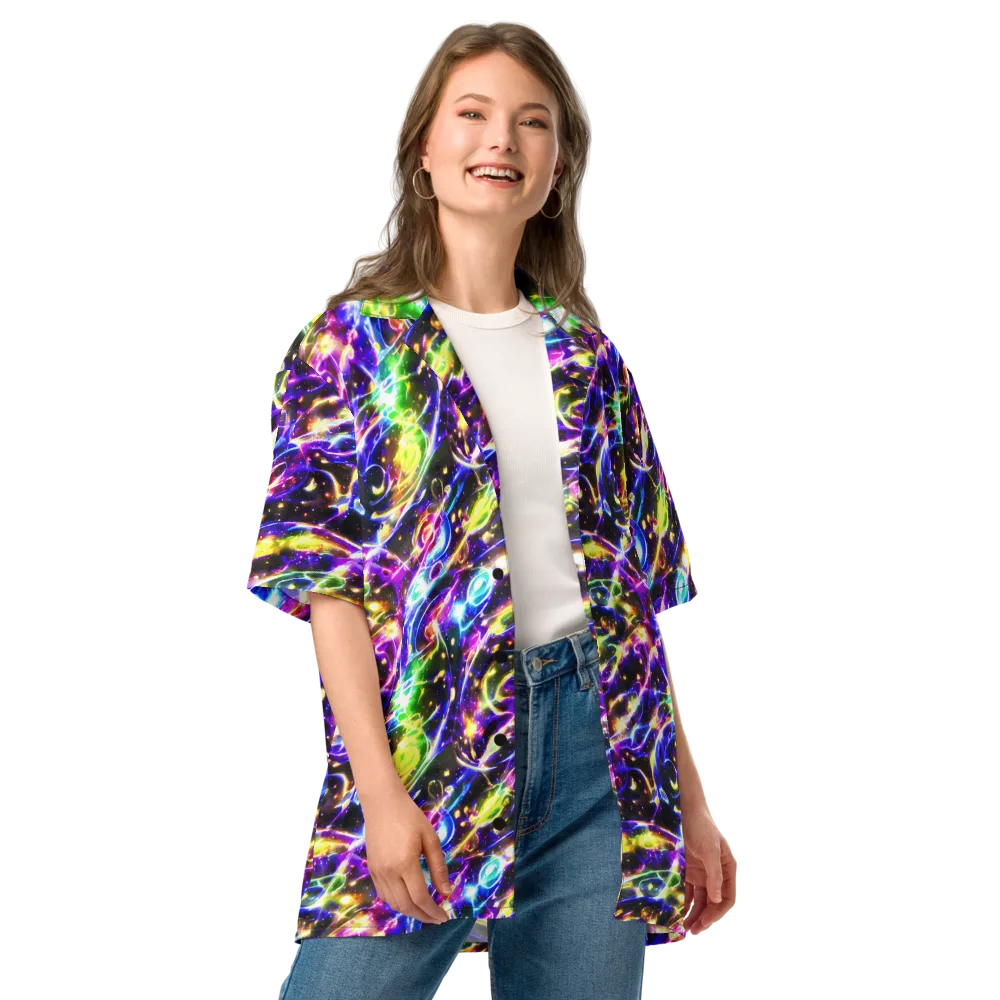 Prismatic Storm on Button Shirt — Front