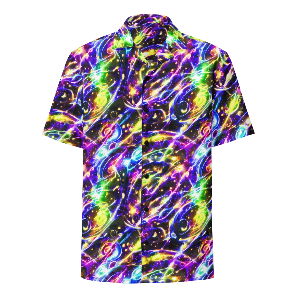 Prismatic Storm on Button Shirt — Front