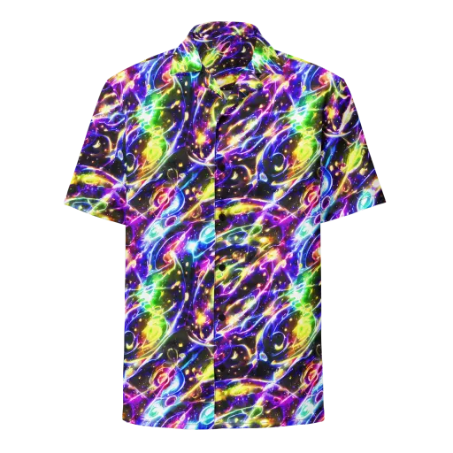 Prismatic Storm on a Button Shirt