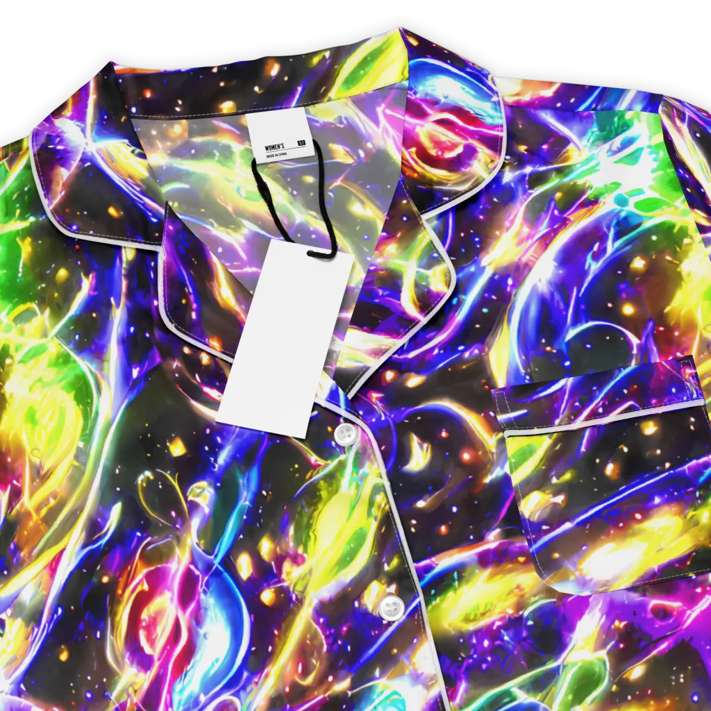 Prismatic Storm on Women's Short Sleeve Pajama Top — Product details