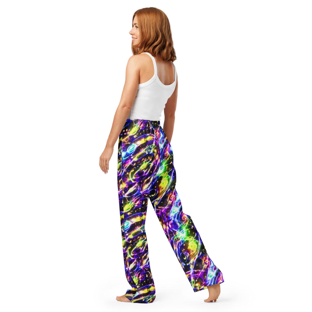Prismatic Storm on Women's Pajama Pants — Back