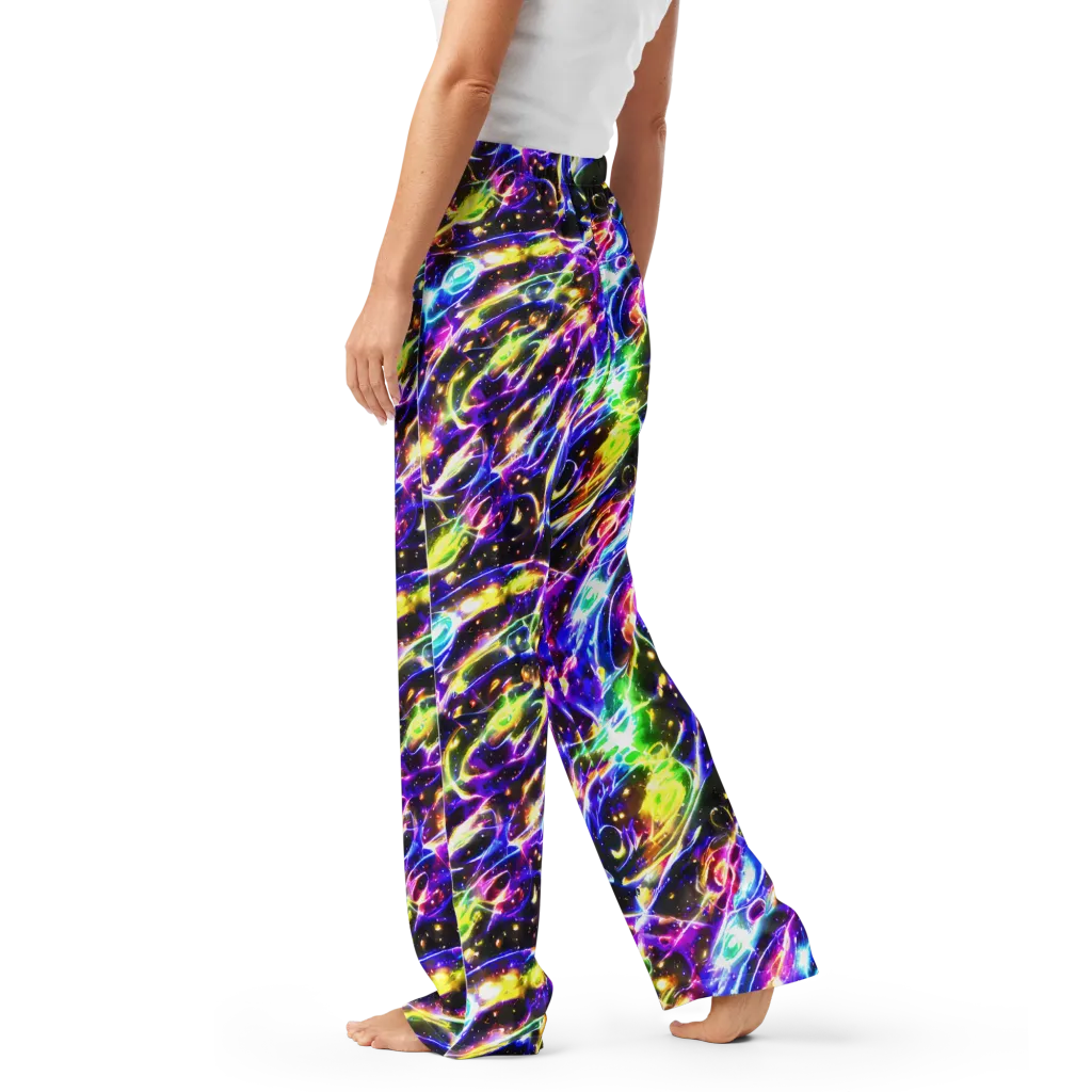Prismatic Storm on Women's Pajama Pants — Left
