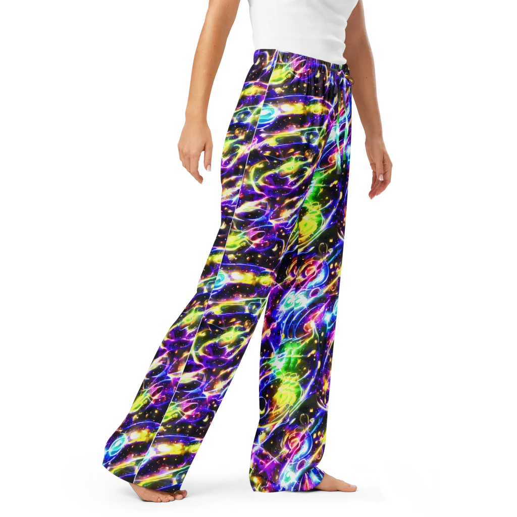 Prismatic Storm on Women's Pajama Pants — Right Front