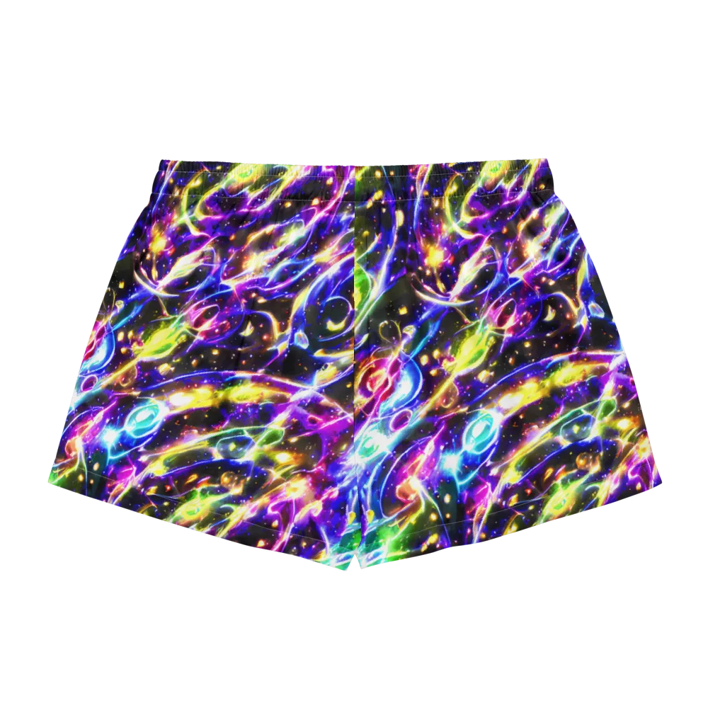 Prismatic Storm on Women's Pajama Shorts — Back