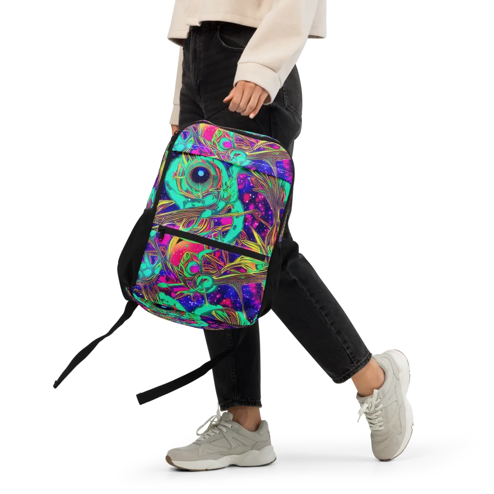 Neon Nebula Reef on Utility Backpack — Front