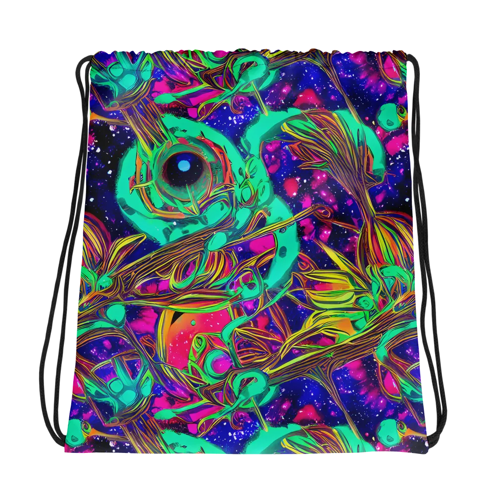 Neon Nebula Reef on Drawstring Bag — Photo