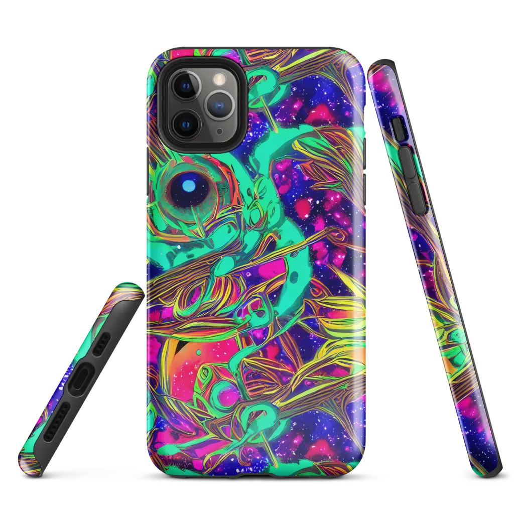 Neon Nebula Reef on Tough Case for iPhone® — Front