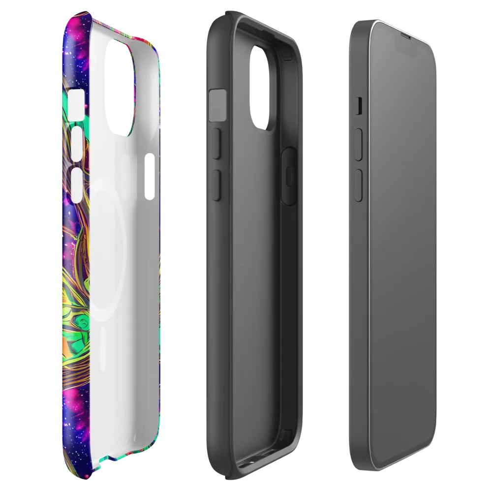 Neon Nebula Reef on MagSafe Tough Case for iPhone® — Front