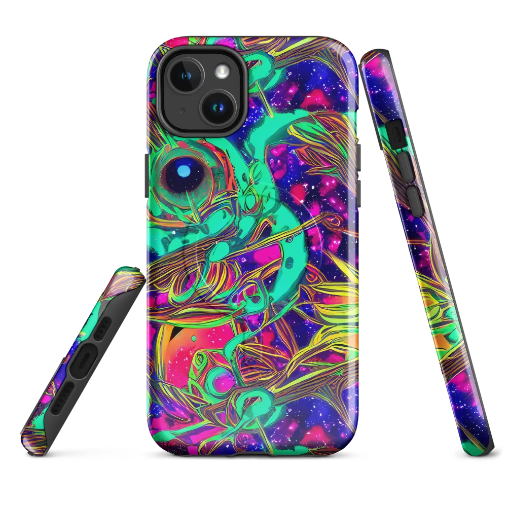 Neon Nebula Reef on MagSafe Tough Case for iPhone® — Front