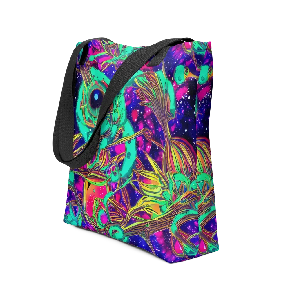 Neon Nebula Reef on Tote Bag — Front