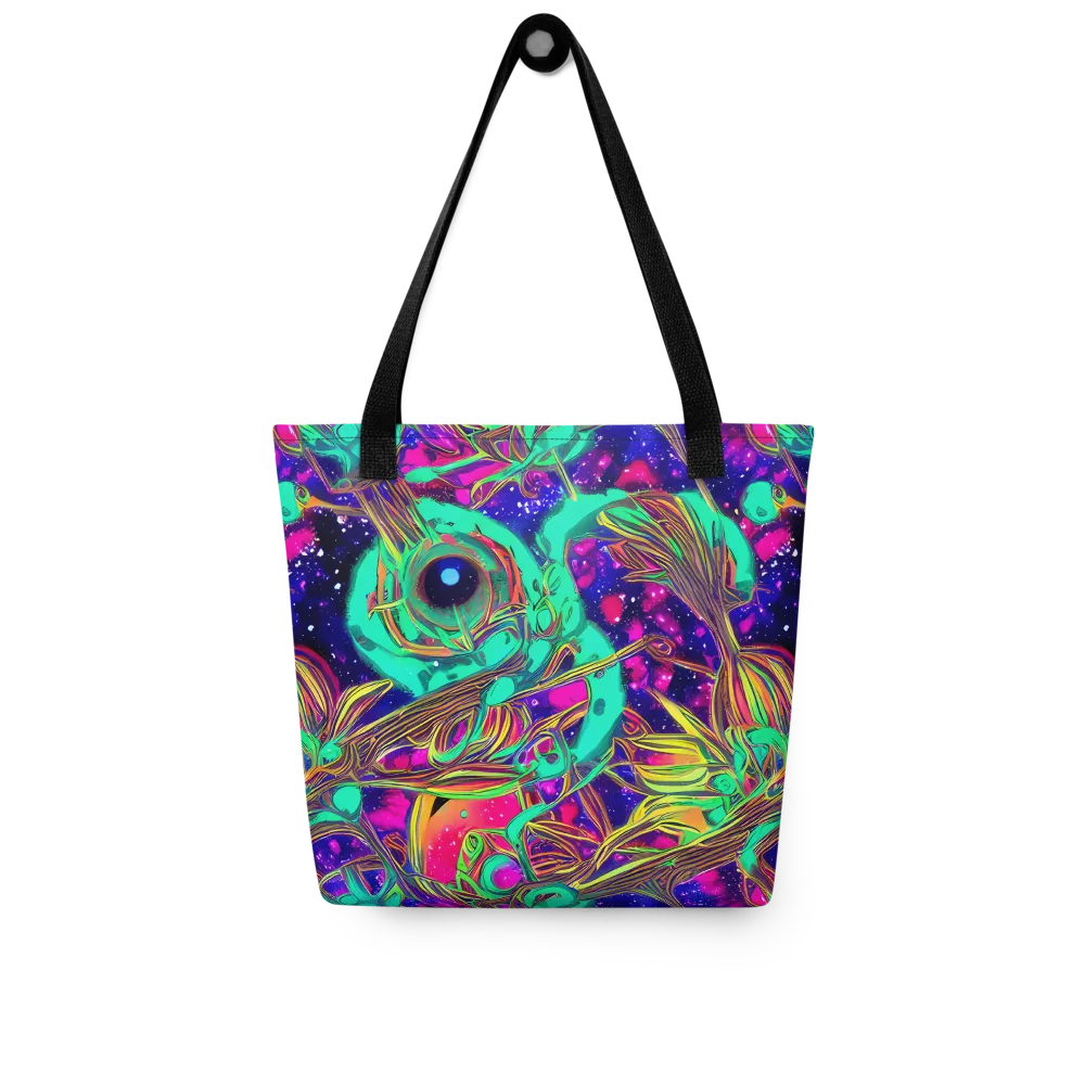 Neon Nebula Reef on Tote Bag — Front
