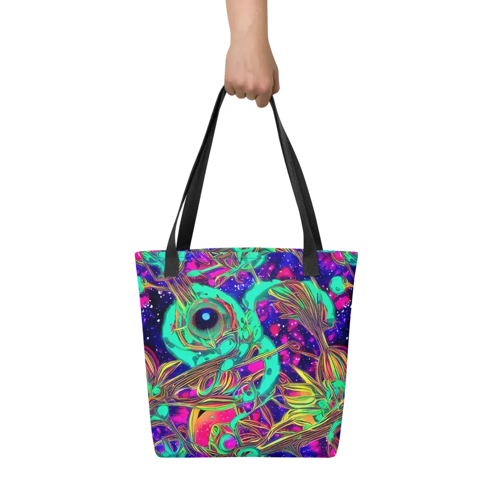 Neon Nebula Reef on Tote Bag — Front