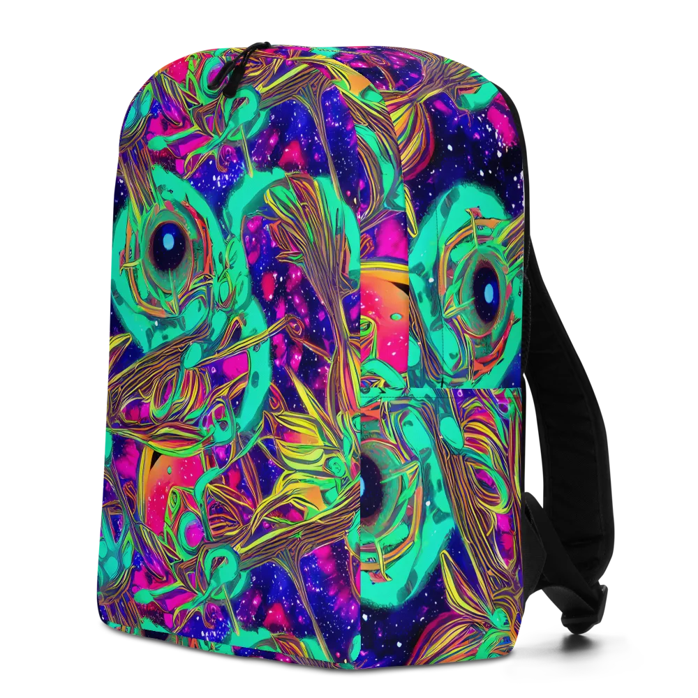 Neon Nebula Reef on Minimalist Backpack — Left