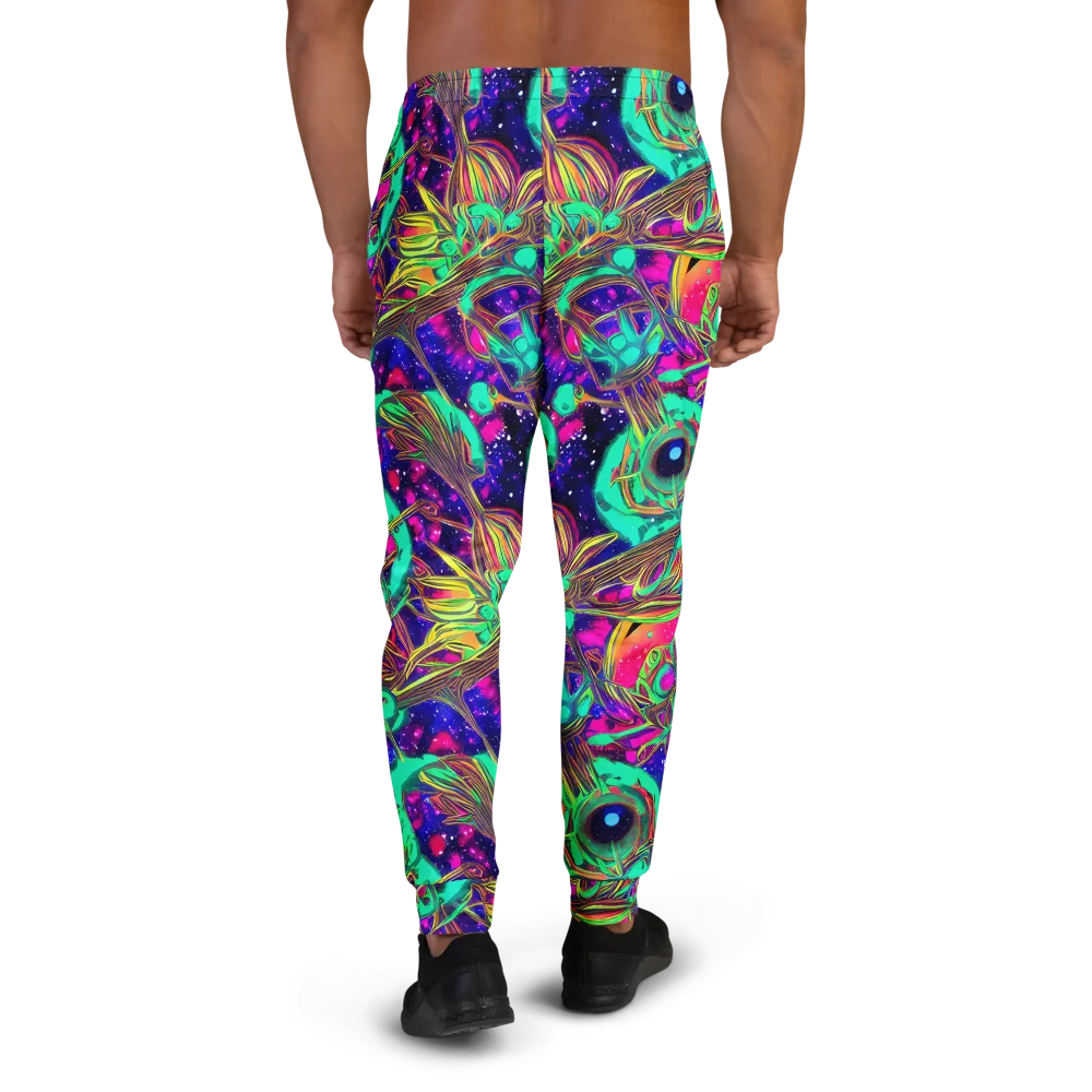 Neon Nebula Reef on Men's Joggers — Back