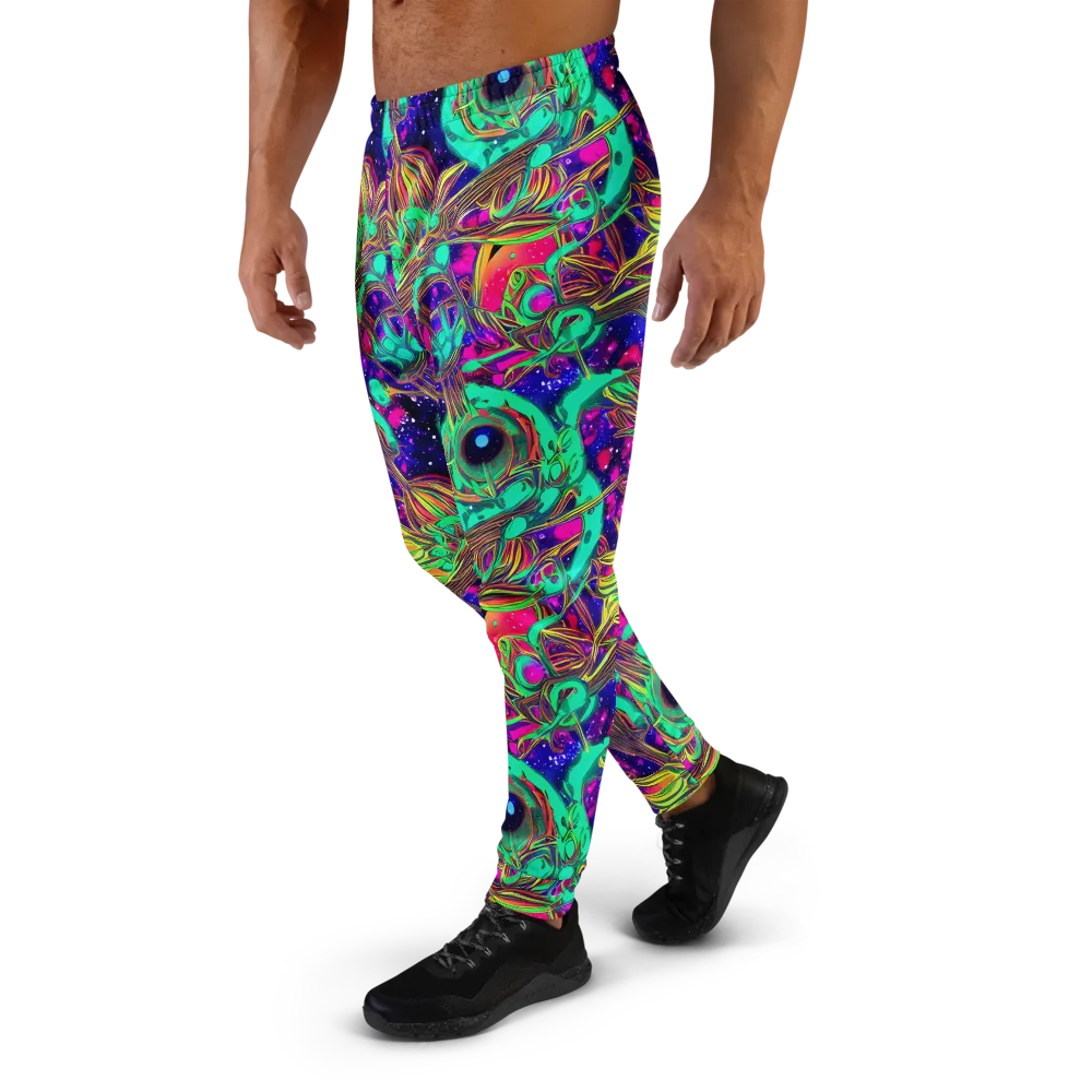 Neon Nebula Reef on Men's Joggers — Left