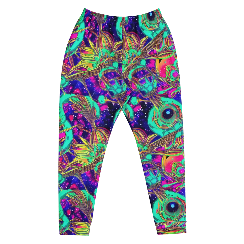 Neon Nebula Reef on Men's Joggers — Front