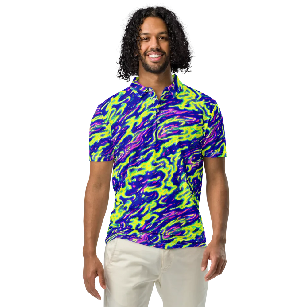 Hyperfluid on Men's Slim Fit Polo Shirt — Front