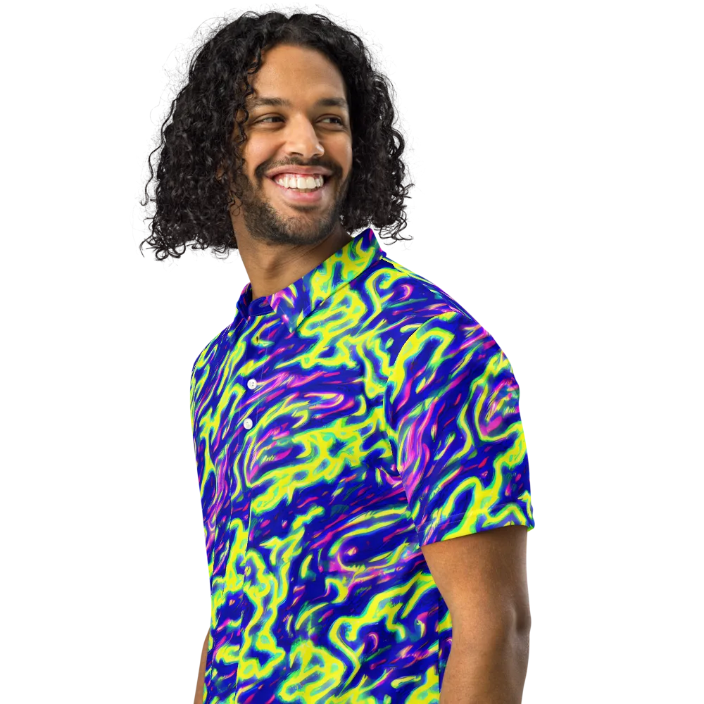 Hyperfluid on Men's Slim Fit Polo Shirt — Left Front