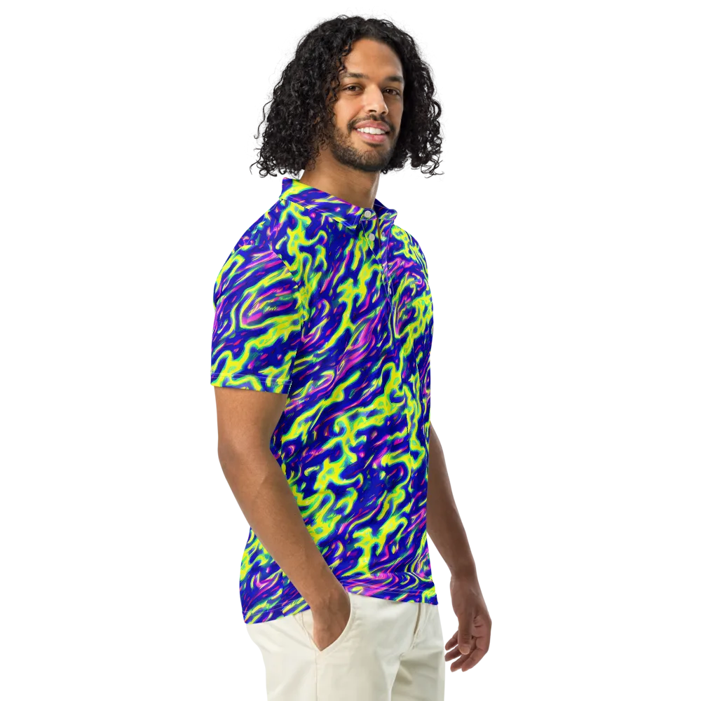 Hyperfluid on Men's Slim Fit Polo Shirt — Right Front