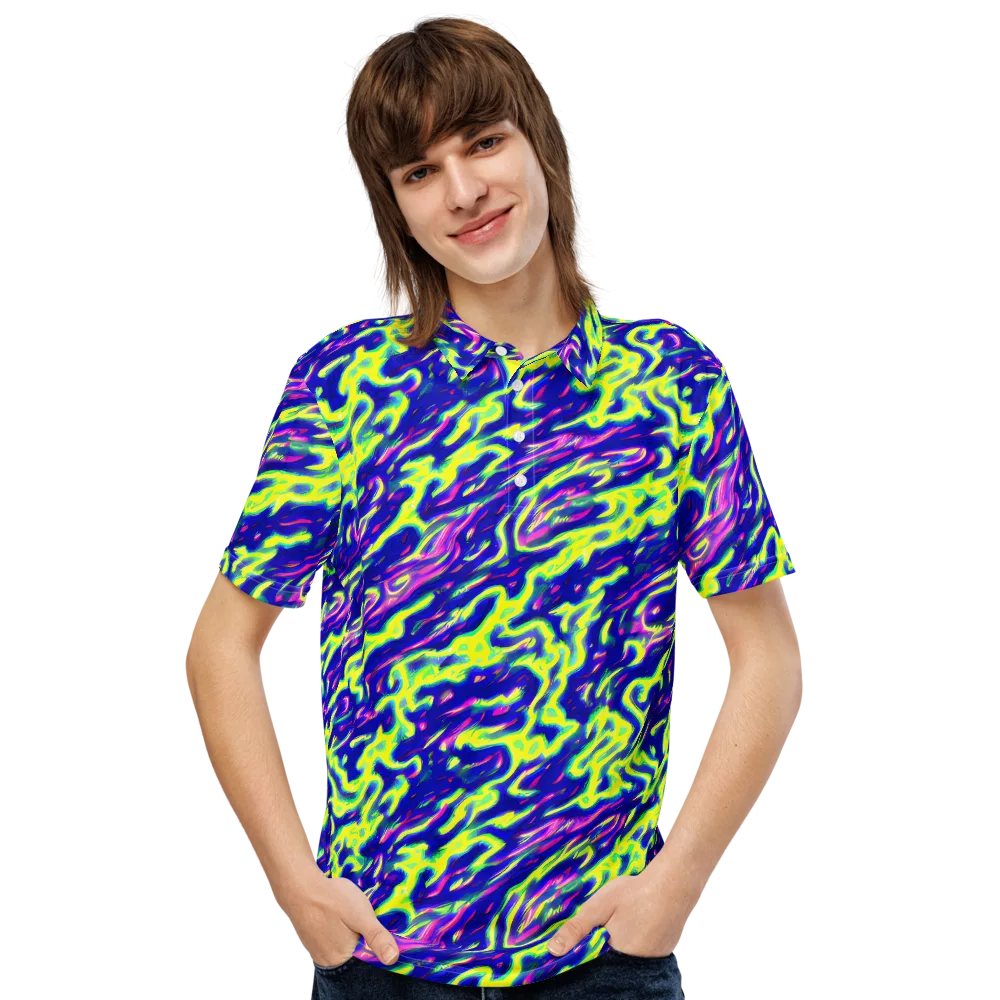 Hyperfluid on Men's Slim Fit Polo Shirt — Front