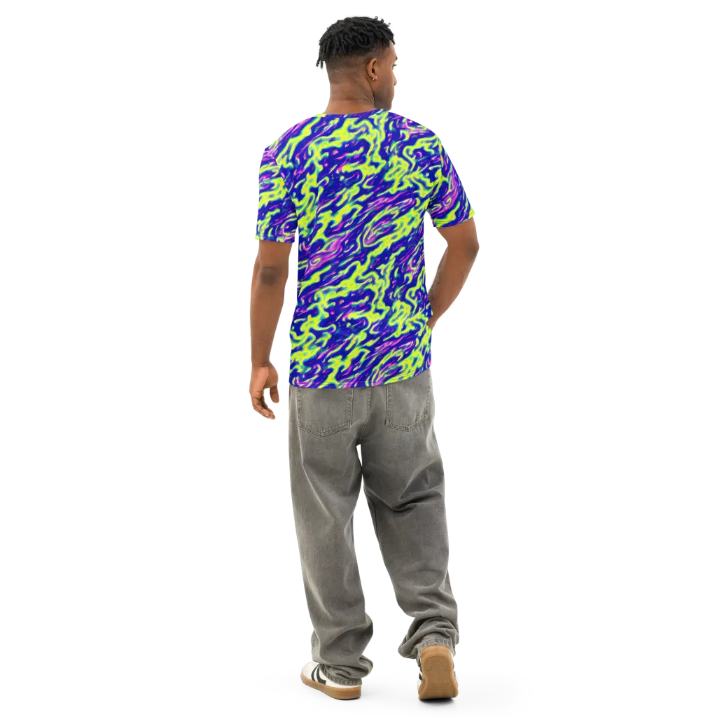 Hyperfluid on Men's Cotton Crew Neck T-Shirt — Back