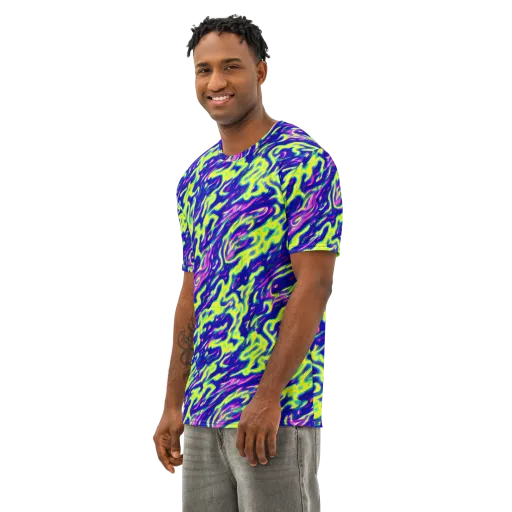 Hyperfluid on a Men's Cotton Crew Neck T-Shirt