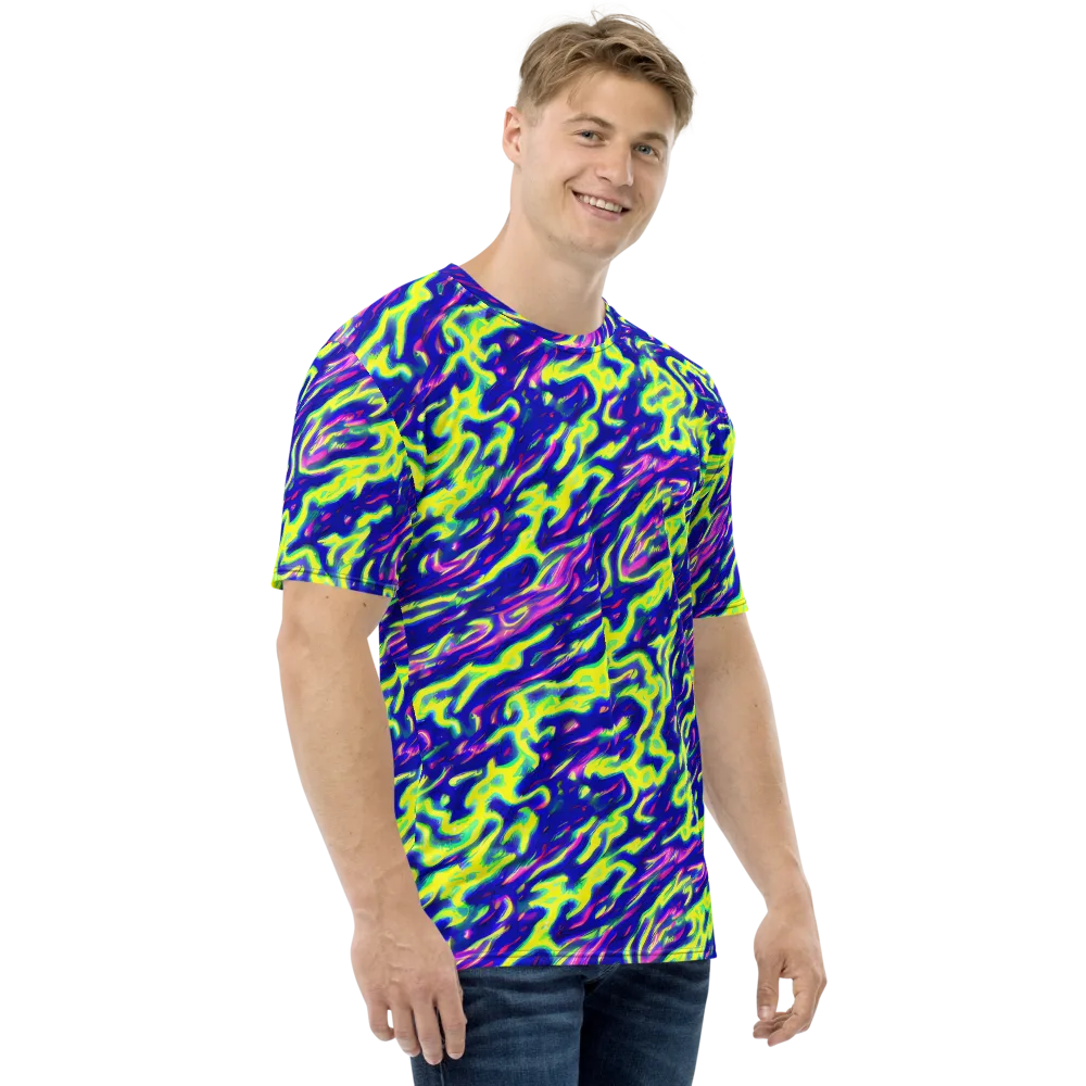 Hyperfluid on Men's Crew Neck T-Shirt — Right