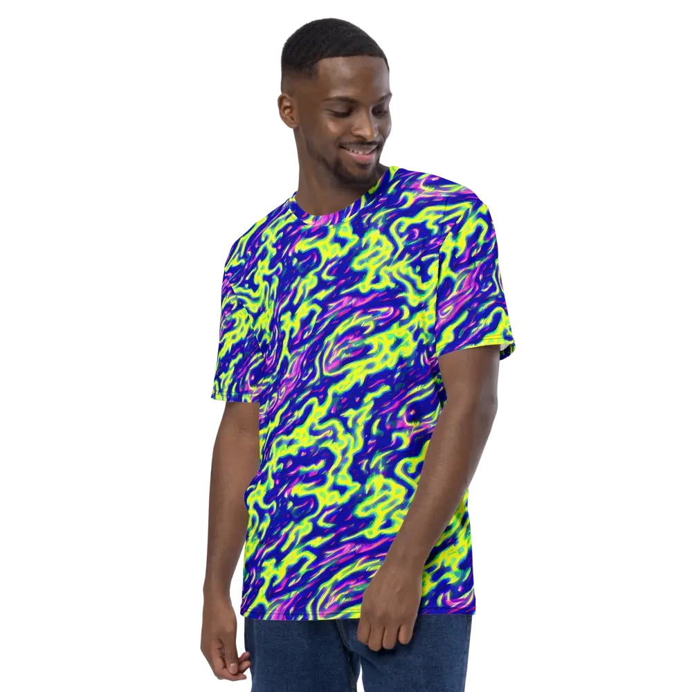 Hyperfluid on Men's Crew Neck T-Shirt — Left