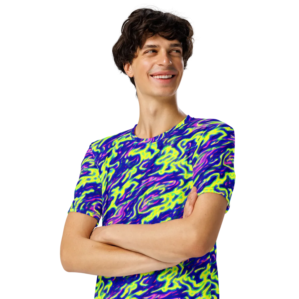 Hyperfluid on Men's Crew Neck T-Shirt — Left Front