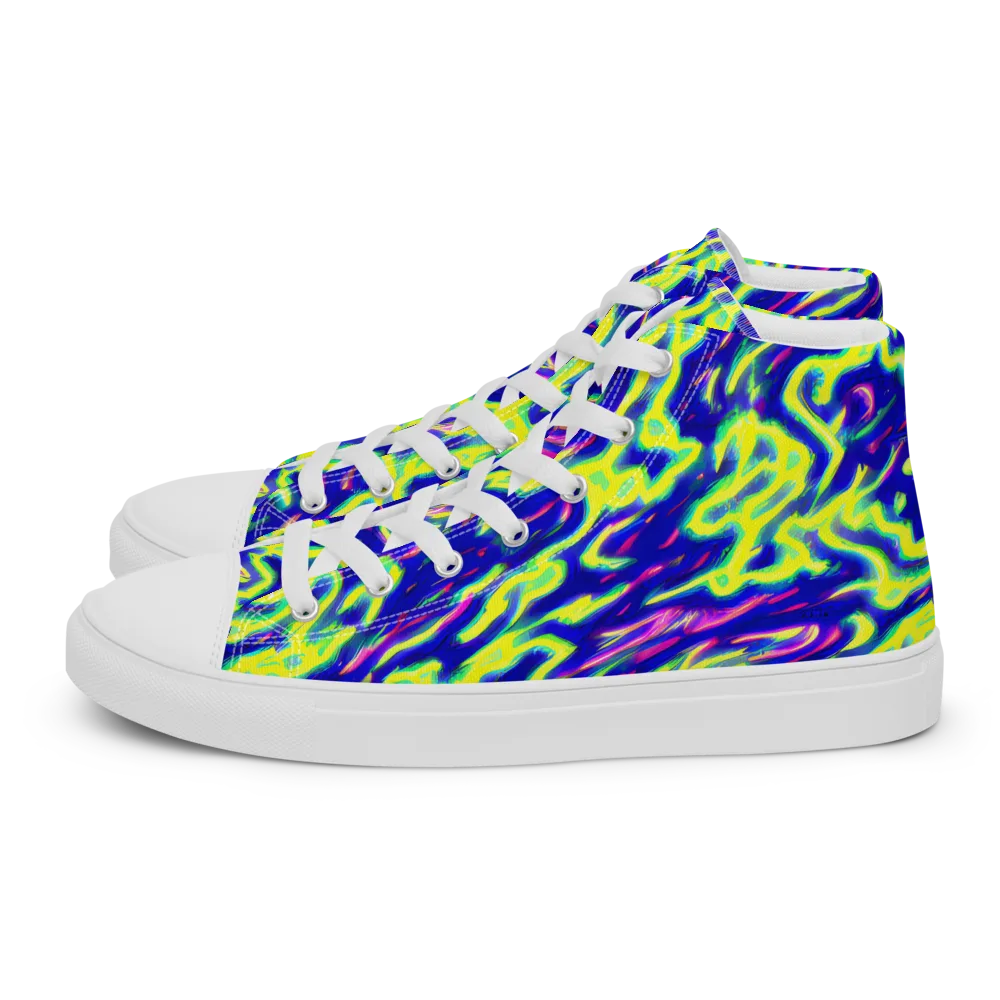 Hyperfluid on Men's High Top Canvas Shoes — Left