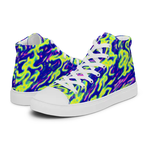 Hyperfluid on a Men's High Top Canvas Shoes