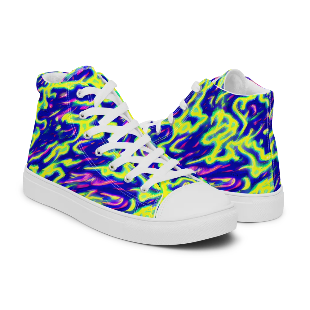 Hyperfluid on Men's High Top Canvas Shoes — Right