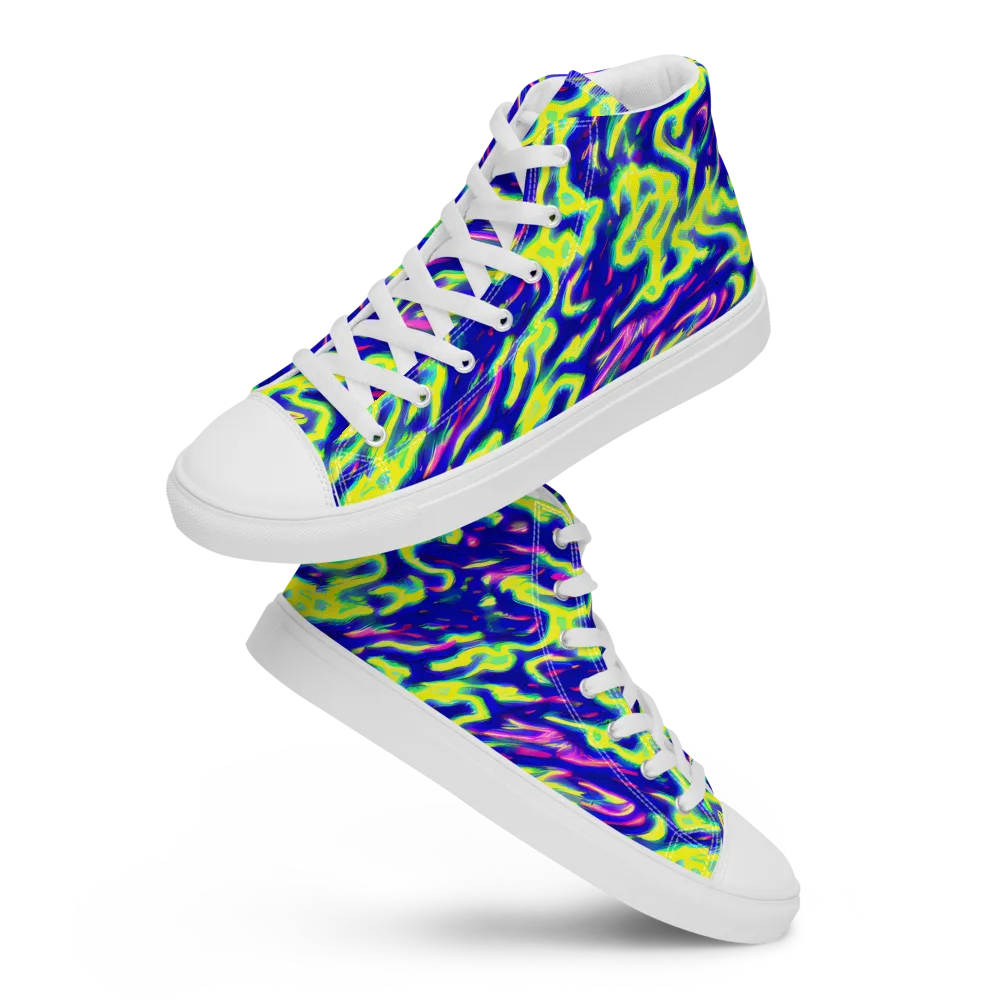 Hyperfluid on Men's High Top Canvas Shoes — Front