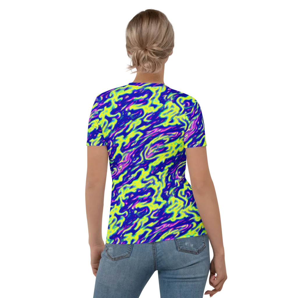 Hyperfluid on Women's Crew Neck T-Shirt — Back