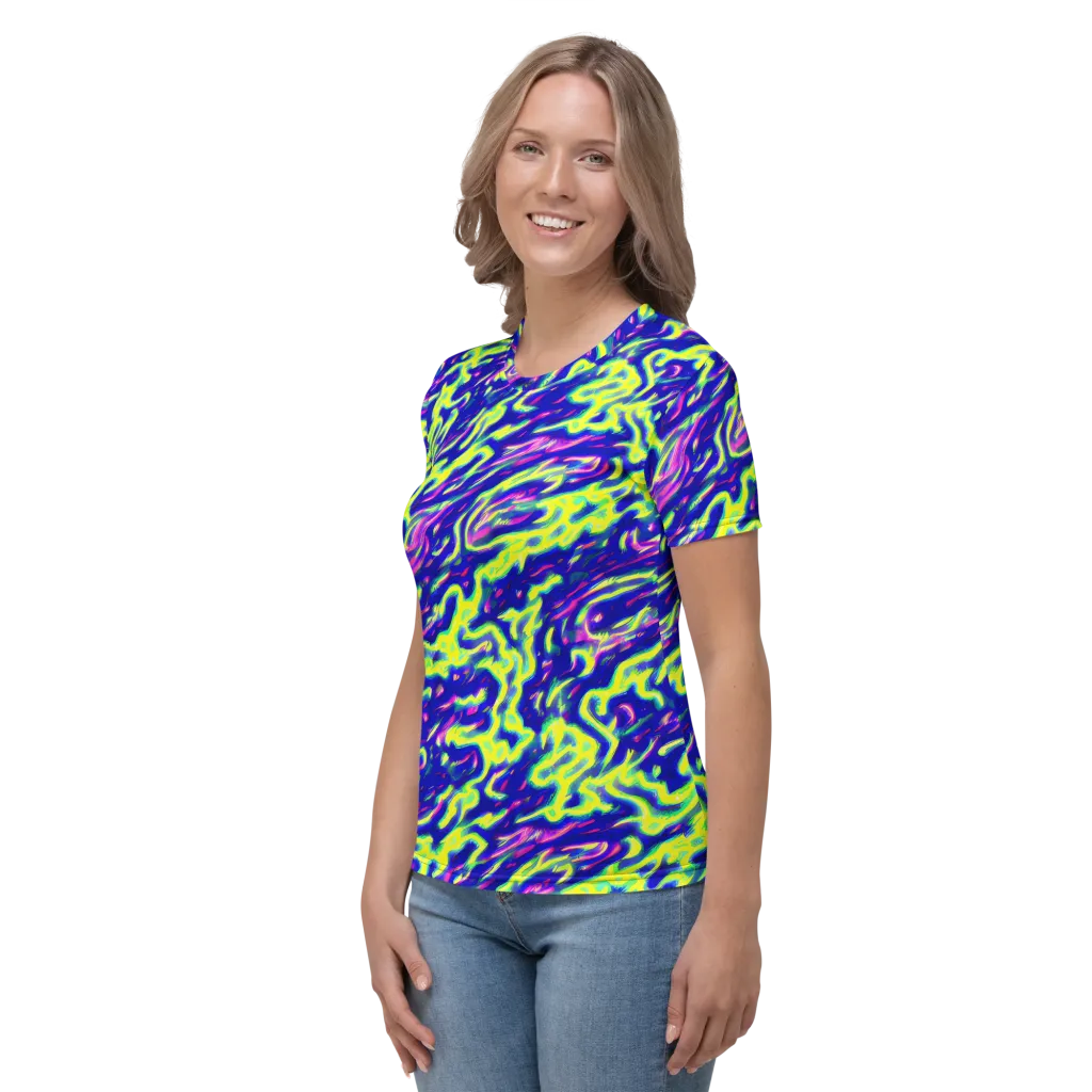 Hyperfluid on Women's Crew Neck T-Shirt — Left