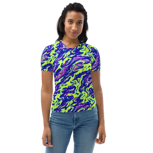 Hyperfluid on a Women's Crew Neck T-Shirt