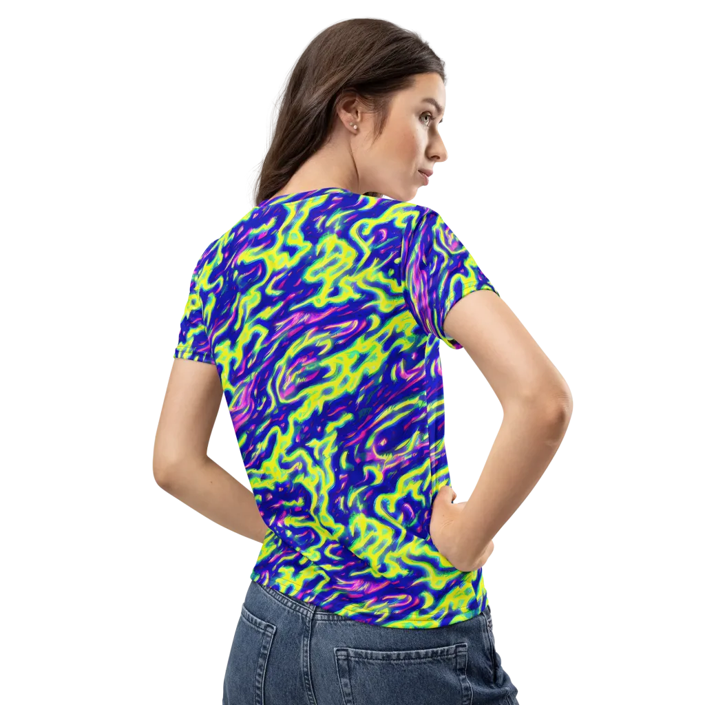 Hyperfluid on Women's Crew Neck T-Shirt — Back