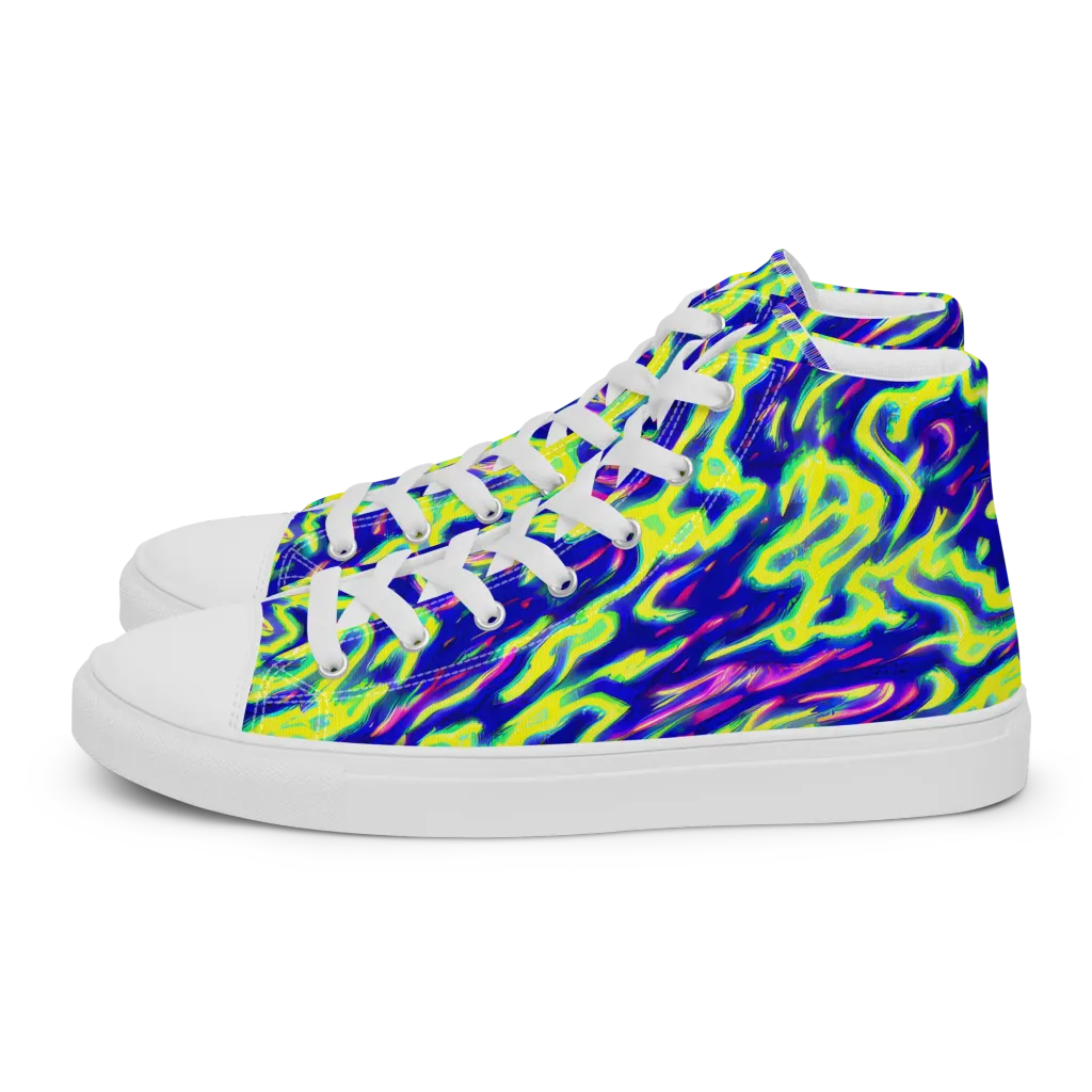 Hyperfluid on Women's High Top Canvas Shoes — Left