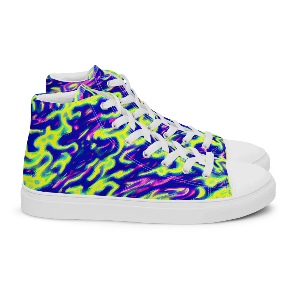 Hyperfluid on Women's High Top Canvas Shoes — Right