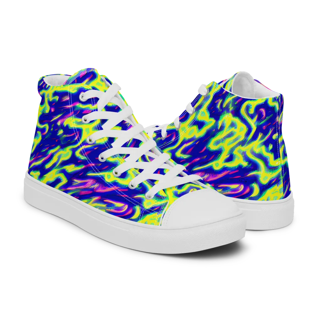 Hyperfluid on Women's High Top Canvas Shoes — Right