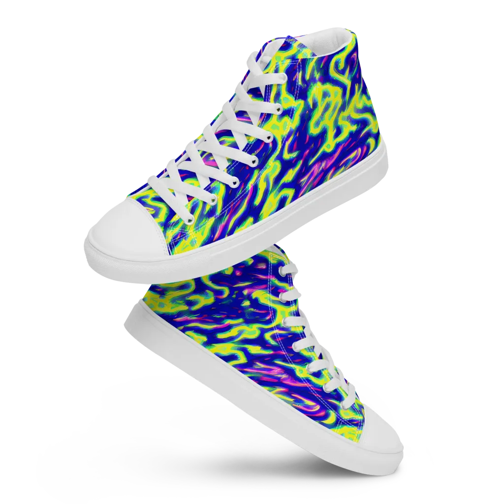 Hyperfluid on Women's High Top Canvas Shoes — Front